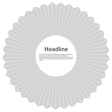 Tasarım elemanları. Bir sürü mor çizgi çemberi dalgası. Beyaz arka planda soyut gökkuşağı dalgalı çizgiler izole edildi. Vektör illüstrasyon EPS 10. Harmanlama Aracı kullanılarak oluşturulan çizgilerle renkli dalgalar