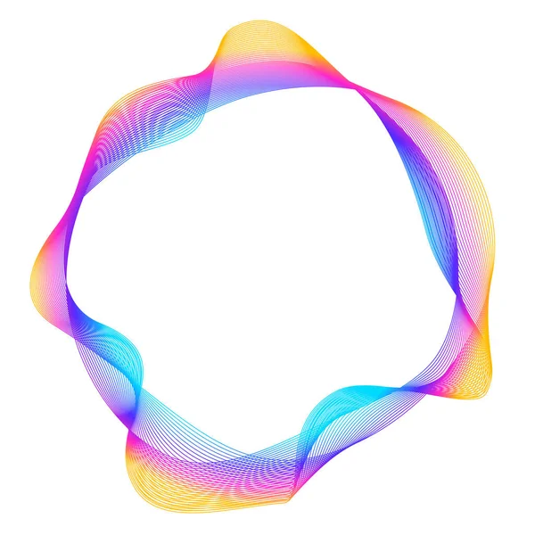 Designové Prvky Vlna Mnoha Fialových Čar Kruh Kroužku Abstraktní Svislé — Stockový vektor