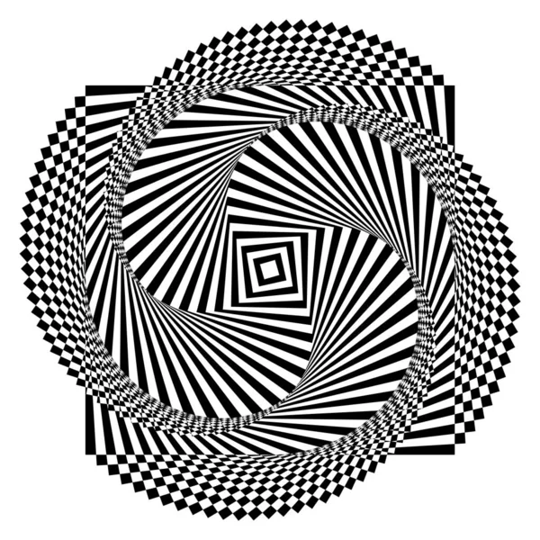 Illusion Optique Torsion Mouvement Rotation Effet Dynamique Fond Spirale Abstrait — Image vectorielle