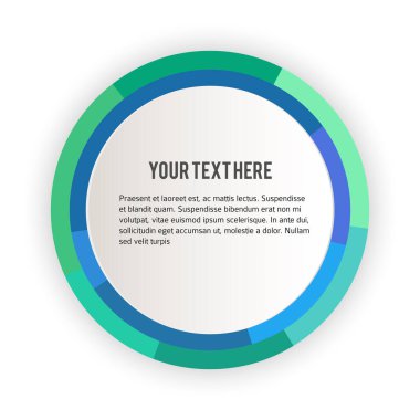 Etiket boş şablonu, beyaz arkaplan ve çizgi çember halkası ile bulanık gradyanı ayarla. Vektör illüstrasyon EPS 10. Yeni ürün bültenleri ve web afişleri için modern tasarım düzenlenebilir başlık sayfası