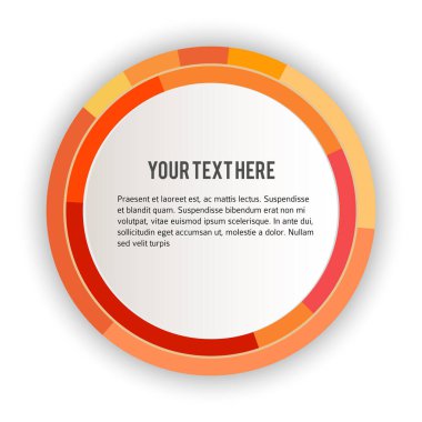 Etiket boş şablonu, beyaz arkaplan ve çizgi çember halkası ile bulanık gradyanı ayarla. Vektör illüstrasyon EPS 10. Yeni ürün bültenleri ve web afişleri için modern tasarım düzenlenebilir başlık sayfası