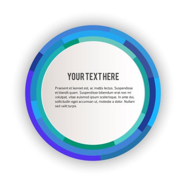 Etiket boş şablonu, beyaz arkaplan ve çizgi çember halkası ile bulanık gradyanı ayarla. Vektör illüstrasyon EPS 10. Yeni ürün bültenleri ve web afişleri için modern tasarım düzenlenebilir başlık sayfası