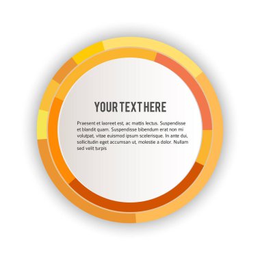 Etiket boş şablonu, beyaz arkaplan ve çizgi çember halkası ile bulanık gradyanı ayarla. Vektör illüstrasyon EPS 10. Yeni ürün bültenleri ve web afişleri için modern tasarım düzenlenebilir başlık sayfası