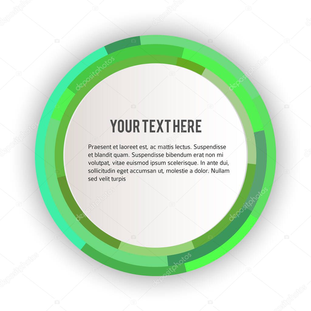 Set Label blank template, white background and Blurry gradient with lines circle ring. Vector illustration EPS 10. Modern design editable layout title page for new product newsletters, web banners