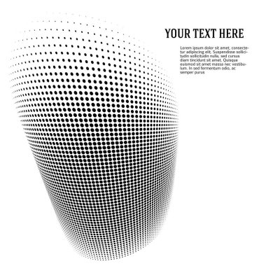 Tasarım ögeleri sembolü Düzenlenebilir simge - Yarım ton daireler, yarım ton nokta deseni beyaz arkaplan. Vektör illüstrasyonu teknoloji için siyah soyut rastgele noktalar içeren 10 kare kaydediyor