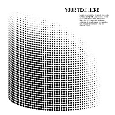 Tasarım ögeleri sembolü Düzenlenebilir simge - Yarım ton daireler, yarım ton nokta deseni beyaz arkaplan. Vektör illüstrasyonu teknoloji için siyah soyut rastgele noktalar içeren 10 kare kaydediyor