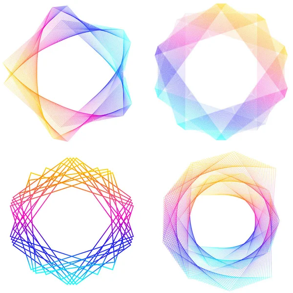 Designelemente Ring Kreis Elegante Rahmeneinfassung Abstraktes Kreisförmiges Logo Element Auf — Stockvektor