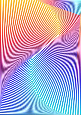 Çizgili gökkuşağı gradyan sanatı. Çizgili geometrik optik illüzyon. Özet geçmiş, kart. Vektör illüstrasyon EPS 10. Parlak çekici stil el ilanı sunum şablonu. En düşük buhar dalgası