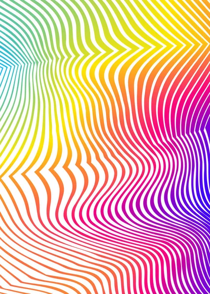 Moderne Kleurrijke Flow Poster Wave Liquid Vorm Regenboog Kleur Reflecteert — Stockvector