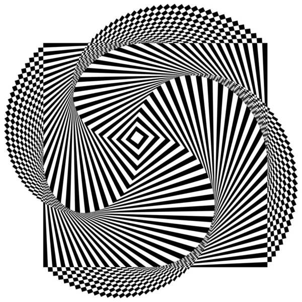 Illusion Optique Torsion Mouvement Rotation Effet Dynamique Fond Spirale Abstrait — Image vectorielle