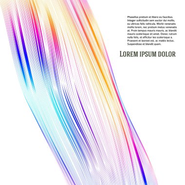 Tasarım elemanları. Bir sürü çizgi dalgası. Beyaz arka planda soyut dalgalı çizgiler izole edildi. Yaratıcı çizgi sanatı. Vektör illüstrasyon EPS 10. Harmanlama Aracı kullanılarak oluşturulan çizgilerle renkli dalgalar