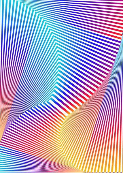 Gestreifte Regenbogengradienten Entscheiden Sich Für Kunst Geometrische Optische Täuschung Mit — Stockvektor