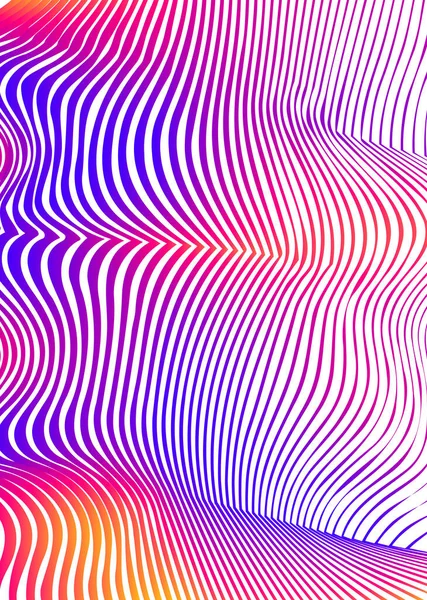 Modern Färgglada Flöde Affisch Wave Flytande Form Regnbågens Färg Speglar — Stock vektor