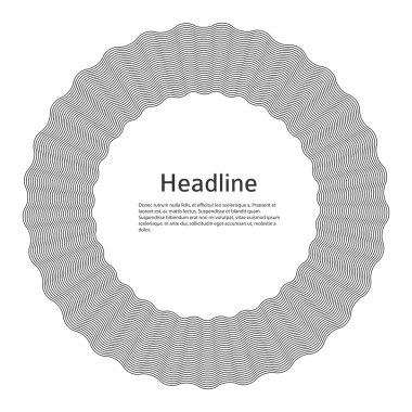 Tasarım elemanları. Bir sürü mor çizgi çemberi dalgası. Beyaz arka planda soyut gökkuşağı dalgalı çizgiler izole edildi. Vektör illüstrasyon EPS 10. Harmanlama Aracı kullanılarak oluşturulan çizgilerle renkli dalgalar