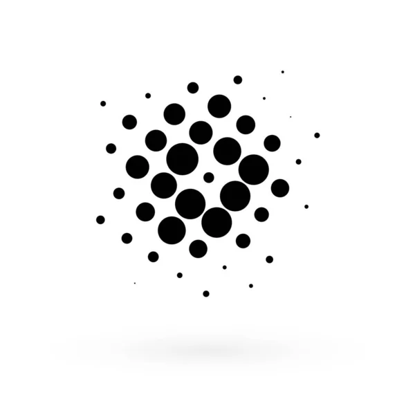 Design Elements Symbol Editable Icon Halftone Circle Dot Pattern Colors — Stock Vector