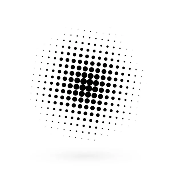 Symbole Des Éléments Conception Icône Modifiable Cercle Demi Teinte Motifs — Image vectorielle