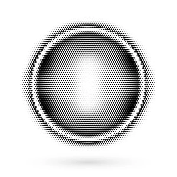 Design Elements Symbol Editable Icon Halftone Circle Pattern Black White — Stock Vector