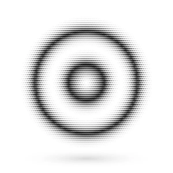 Design Element Symbol Redigerbar Ikon Halftone Cirkel Mönster Svart Vit — Stock vektor