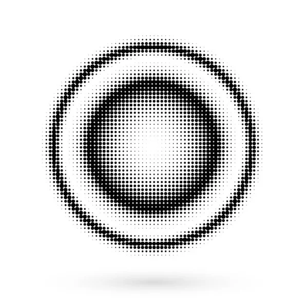 Symbole Des Éléments Conception Icône Modifiable Modèle Cercle Demi Teinte — Image vectorielle