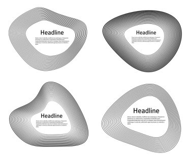 Tasarım elemanları. Halka daire zarif çerçeve kenarı. Beyaz arka plandaki soyut dairesel logo elemanı izole edildi. Yaratıcı sanat. Yeni ürün tanıtımı için vektör illüstrasyon EPS 10 dijital