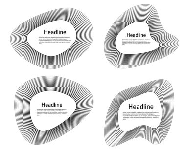 Tasarım elemanları. Halka daire zarif çerçeve kenarı. Beyaz arka plandaki soyut dairesel logo elemanı izole edildi. Yaratıcı sanat. Yeni ürün tanıtımı için vektör illüstrasyon EPS 10 dijital