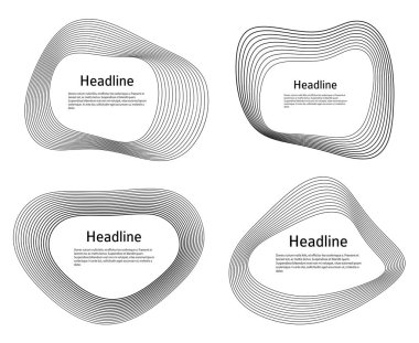 Tasarım elemanları. Halka daire zarif çerçeve kenarı. Beyaz arka plandaki soyut dairesel logo elemanı izole edildi. Yaratıcı sanat. Yeni ürün tanıtımı için vektör illüstrasyon EPS 10 dijital