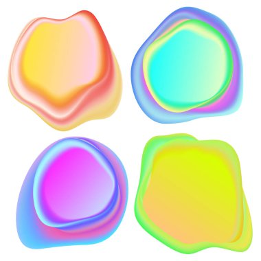 Soyut sıvı şekil. Akışkan bulanık şekiller yumuşak geçişi belirler. Geometrik çizgileri olan izole eğimli dalgalar, noktalar. Sancaklar, logolar, broşürler, sunumlar için vektör illüstrasyon eps10 dokusu