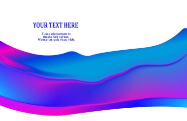Modern renkli akış posteri. Gökkuşağı rengindeki dalga sıvısı arka planı yansıtır. Tasarım projen için sanat tasarımı. Vektör illüstrasyonu EPS10 veya kitapçık düzeni, sağlık broşürü, haber bülteni