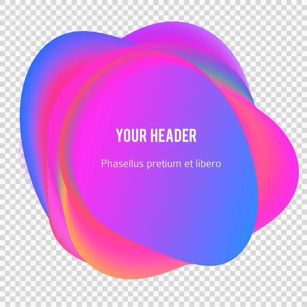 Абстрактная Жидкая Форма Формы Жидкого Размытия Обозначают Мягкий Переход Изолированные — стоковый вектор