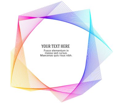 Tasarım elemanları. Çerçeve dairesi zarif kenar. Beyaz arka plandaki soyut dairesel logo elemanı izole edildi. Yaratıcı sanat. Yeni ürün tanıtımı için vektör illüstrasyon EPS 10 dijital