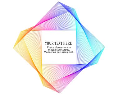 Tasarım elemanları. Çerçeve dairesi zarif kenar. Beyaz arka plandaki soyut dairesel logo elemanı izole edildi. Yaratıcı sanat. Yeni ürün tanıtımı için vektör illüstrasyon EPS 10 dijital