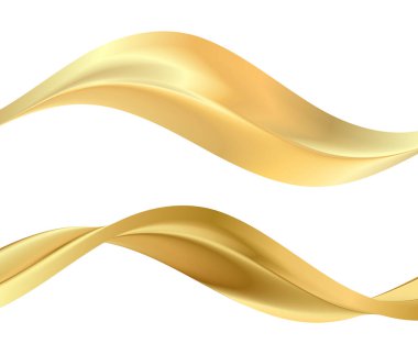 Tasarım elemanları. Parlak çizgilerin dalgası. Beyaz arka planda soyut dalgalı çizgiler izole edildi. Yaratıcı çizgi sanatı. Vektör illüstrasyon EPS 10 sanat deco tarzı düğün davetiyesi, lüks şablon