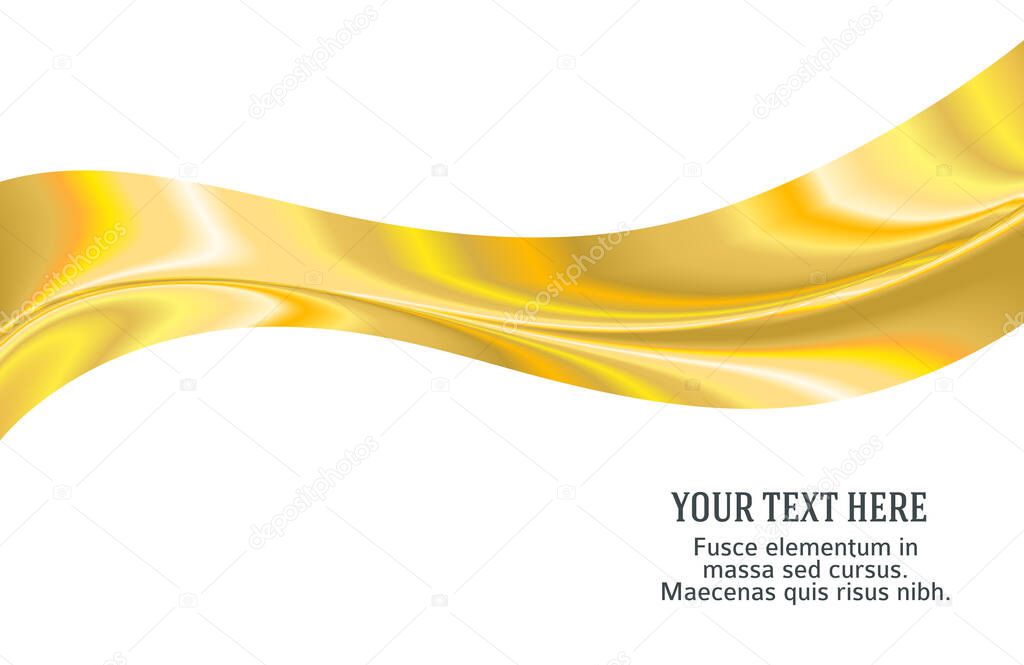 Design elements. Wave of many glittering lines. Abstract wavy stripes on white background isolated. Creative line art. Vector illustration EPS 10 art deco style for wedding invitation, luxury template