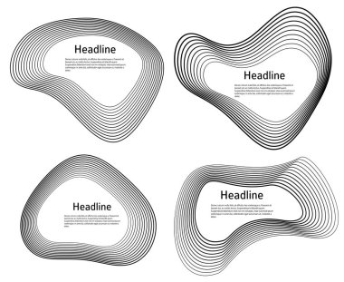Tasarım elemanları. Halka daire zarif çerçeve kenarı. Beyaz arka plandaki soyut dairesel logo elemanı izole edildi. Yaratıcı sanat. Yeni ürün tanıtımı için vektör illüstrasyon EPS 10 dijital