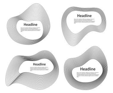 Tasarım elemanları. Halka daire zarif çerçeve kenarı. Beyaz arka plandaki soyut dairesel logo elemanı izole edildi. Yaratıcı sanat. Yeni ürün tanıtımı için vektör illüstrasyon EPS 10 dijital