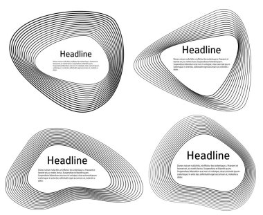 Tasarım elemanları. Halka daire zarif çerçeve kenarı. Beyaz arka plandaki soyut dairesel logo elemanı izole edildi. Yaratıcı sanat. Yeni ürün tanıtımı için vektör illüstrasyon EPS 10 dijital