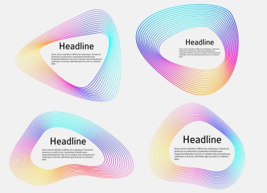 Tasarım elemanları. Halka daire zarif çerçeve kenarı. Beyaz arka plandaki soyut dairesel logo elemanı izole edildi. Yaratıcı sanat. Yeni ürün tanıtımı için vektör illüstrasyon EPS 10 dijital