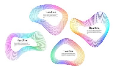 Tasarım elemanları. Halka daire zarif çerçeve kenarı. Beyaz arka plandaki soyut dairesel logo elemanı izole edildi. Yaratıcı sanat. Yeni ürün tanıtımı için vektör illüstrasyon EPS 10 dijital