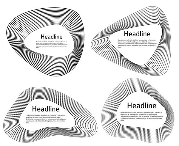 Elementos Diseño Anillo Círculo Marco Elegante Borde Elemento Logotipo Circular — Vector de stock