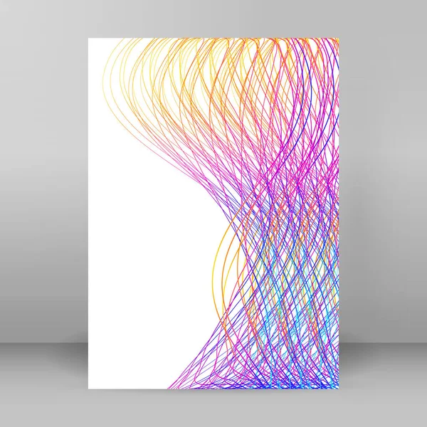 Color Arco Iris Suave Fondo Onda Lineal Elementos Diseño Líneas — Vector de stock