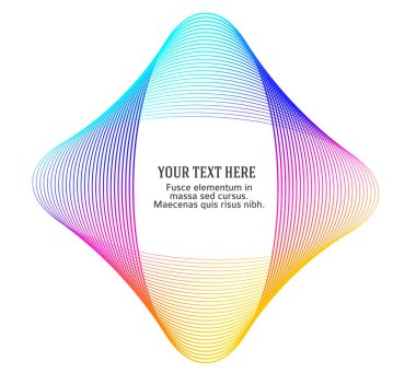 Tasarım elemanları. Halka daire zarif çerçeve kenarı. Beyaz arka plandaki soyut dairesel logo elemanı izole edildi. Yaratıcı sanat. Yeni ürün tanıtımı için vektör illüstrasyon EPS 10 dijital