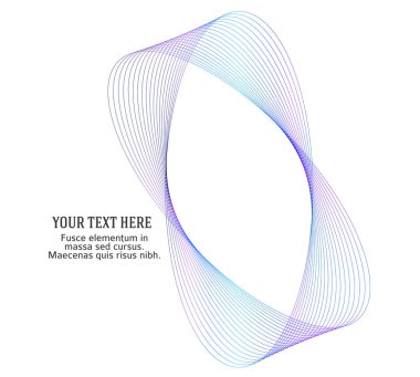 Tasarım elemanları. Halka daire zarif çerçeve kenarı. Beyaz arka plandaki soyut dairesel logo elemanı izole edildi. Yaratıcı sanat. Yeni ürün tanıtımı için vektör illüstrasyon EPS 10 dijital