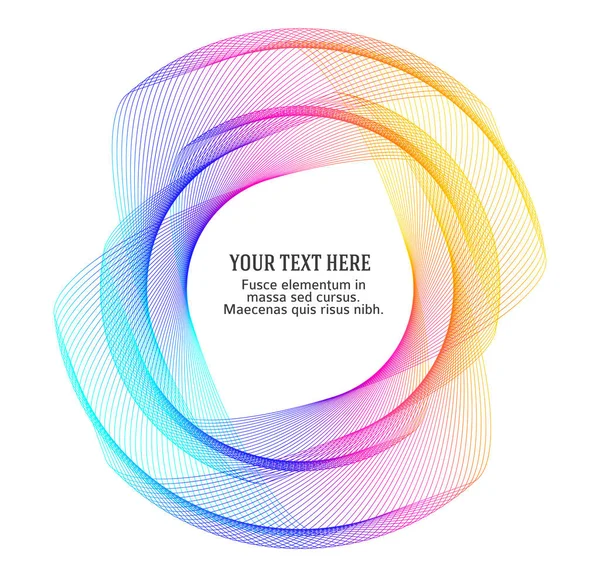 Tasarım elemanları. Halka daire zarif çerçeve kenarı. Beyaz arka plandaki soyut dairesel logo elemanı izole edildi. Yaratıcı sanat. Yeni ürün tanıtımı için vektör illüstrasyon EPS 10 dijital