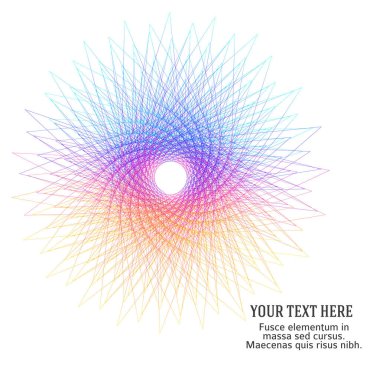 Tasarım elemanları. Çerçeve dairesi zarif kenar. Beyaz arka plandaki soyut dairesel logo elemanı izole edildi. Yaratıcı sanat. Yeni ürün tanıtımı için vektör illüstrasyon EPS 10 dijital