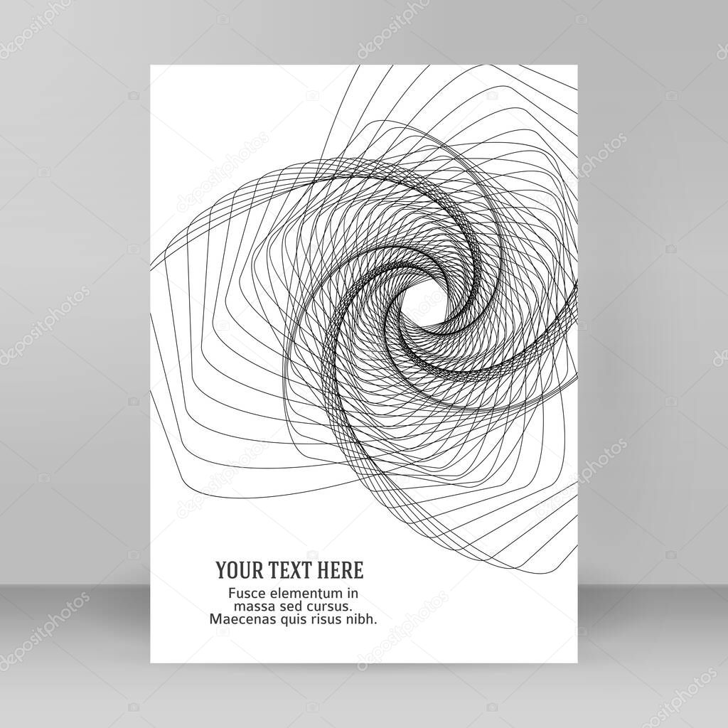 Abstract spiral rainbow design element on white background of twist lines. Vector Illustration eps 10 Golden ratio traditional proportions vector icon Fibonacci spiral. for elegant business card