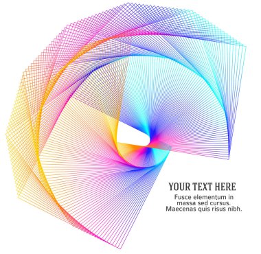 Tasarım elemanları. Çerçeve dairesi zarif kenar. Beyaz arka plandaki soyut dairesel logo elemanı izole edildi. Yaratıcı sanat. Yeni ürün tanıtımı için vektör illüstrasyon EPS 10 dijital