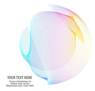 Tasarım elemanları. Halka daire zarif çerçeve kenarı. Beyaz arka plandaki soyut dairesel logo elemanı izole edildi. Yaratıcı sanat. Yeni ürün tanıtımı için vektör illüstrasyon EPS 10 dijital