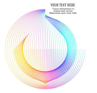 Tasarım elemanları. Halka daire zarif çerçeve kenarı. Beyaz arka plandaki soyut dairesel logo elemanı izole edildi. Yaratıcı sanat. Yeni ürün tanıtımı için vektör illüstrasyon EPS 10 dijital