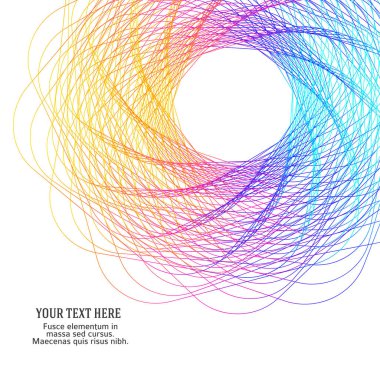 Tasarım elemanları. Halka daire zarif çerçeve kenarı. Beyaz arka plandaki soyut dairesel logo elemanı izole edildi. Yaratıcı sanat. Yeni ürün tanıtımı için vektör illüstrasyon EPS 10 dijital