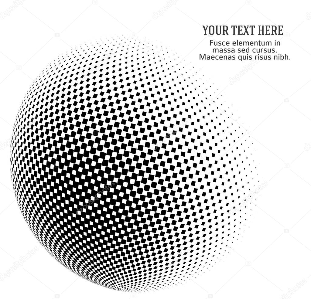 3D decorative balls with chess dot spheres isolated on white. Vector illustration EPS10. Design elements for your advertising flyer, presentation template, brochure layout, book cover.